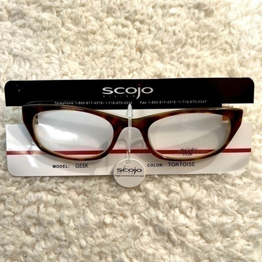 Scojo NY Vision "Geek" Tortoise Reading Glasses +1.00